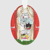 Mirabelle de Boston Terrier vakantie ornament (voorkant)