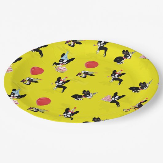 Mirabelle the boston doodsangeres paper borden papieren bordje (Gekanteld)