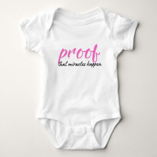 Miracle Baby Girl Bodysuit (Voorkant)