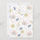 Miracle Baby Pastel Regenboog Wolken Regendruppels Kaart (Achterkant)