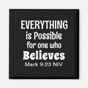 Miracle Bible Verse Christelijk Faith Zwart Magneet