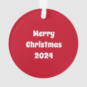 Miracle Bible Verse Christelijk Geloof Rood en Wit Ornament (achterkant)