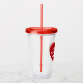 Miracle Bible Verse Red Heart Encouraging Believe Acryl Drinkbeker (Rechts)