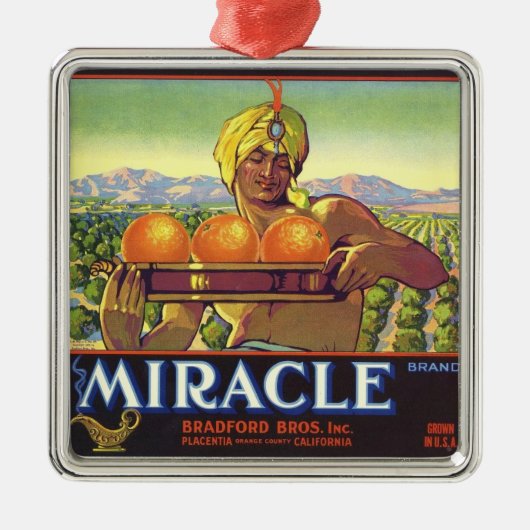 Miracle Genie Metalen Ornament (Voorkant)