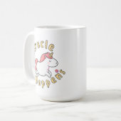Miracle happens cute unicorn mug design koffiemok (Voorkant links)