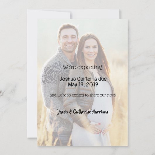 Miracle in het maken van echografie 2 foto Baby fa Aankondiging (Achterkant)