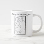 Miracle in Motion – Parents-to-Be Line Art Mug 🤍 Grote Koffiekop (Rechts)