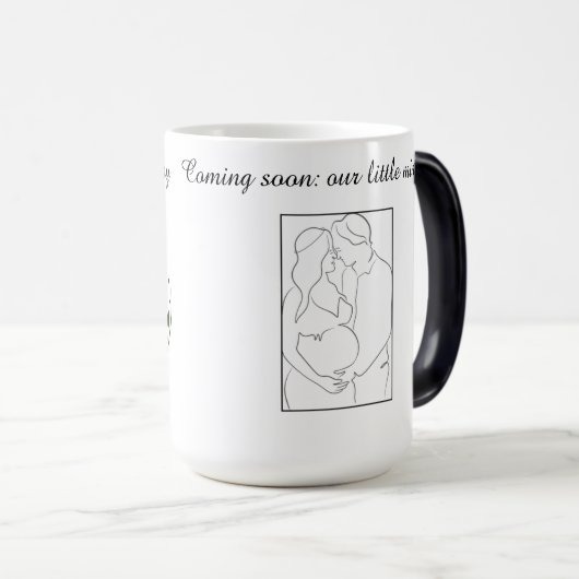 Miracle in Motion – Parents-to-Be Line Art Mug 🤍 Magische Mok (Voorkant rechts)