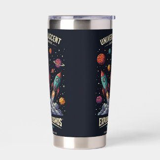 Miracle M, Hot Roze Geïsoleerde Tumbler, Monogram Drinkbeker