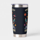 Miracle M, Hot Roze Geïsoleerde Tumbler, Monogram Drinkbeker (Rechts)