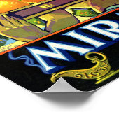 Miracle Merk Sinaasappels Fruitkrat Label Poster (Hoek)