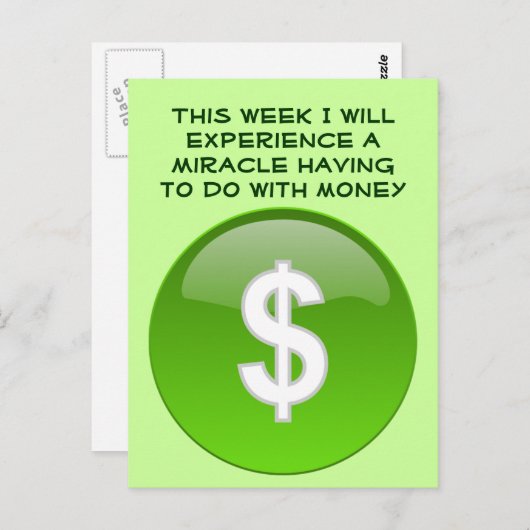 miracle money briefkaart (Voorkant / Achterkant)