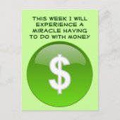 miracle money briefkaart (Voorkant)