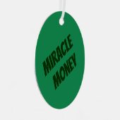"Miracle Money" - Ovaal - Metalen Ornament (Voorkant Rechts)