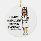 Miracle Nurse Cartoon Keramisch Ornament (Voorkant)