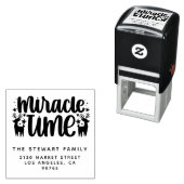 Miracle Time Kerstmis Familienaam Retouradres Zelfinktende Stempel (In situ)