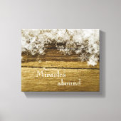 Miracles Abound Rustic Snowflake Canvas (Voorkant)