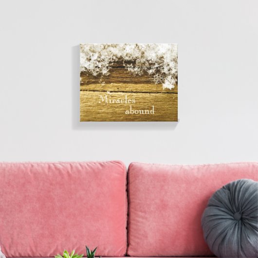 Miracles Abound Rustic Snowflake Canvas (Insitu (Woonkamer))