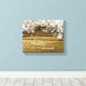 Miracles Abound Rustic Snowflake Canvas Afdruk (Insitu (Houten vloer))