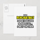 Miracles and Psychiatrists ... Funny Briefkaart (Voorkant / Achterkant)