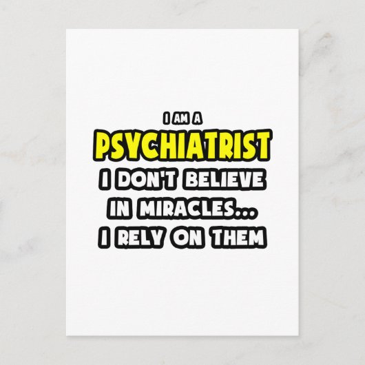 Miracles and Psychiatrists ... Funny Briefkaart (Voorkant)