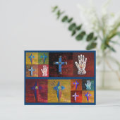 Miracles (blauw) briefkaart (Staand voorkant)