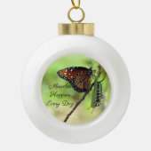 Miracles Ceramic Ball Ornament - Butterfly (Voorkant)
