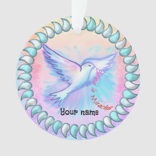 Miracles Duif Ornament (voorkant)