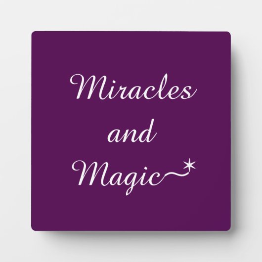 Miracles en Magic Plaque Fotoplaat (Voorkant)