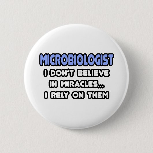 Miracles en microbiologen ronde button 5,7 cm (Voorkant)