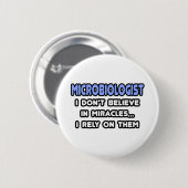 Miracles en microbiologen ronde button 5,7 cm (Voorkant /achterkant)
