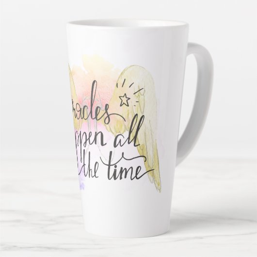 Miracles Happen Angel Wings Latte Mok (Rechterhoek)