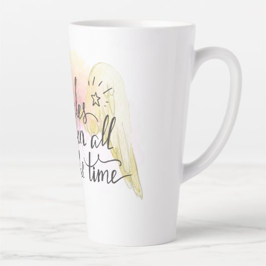 Miracles Happen Angel Wings Latte Mok (Rechts)