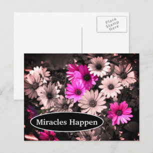 Miracles Happen Daisies Inspirerend Briefkaart