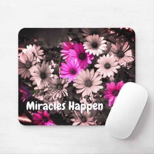 Miracles Happen Daisies Inspirerend Muismat (Met muis)