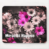 Miracles Happen Daisies Inspirerend Muismat (Voorkant)