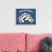 Miracles Happen Iris Flowers Inspirerend Canvas Afdruk (Insitu (Woonkamer))