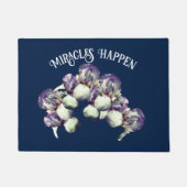 Miracles Happen Iris Flowers Inspirerend Deurmat (Voorkant)