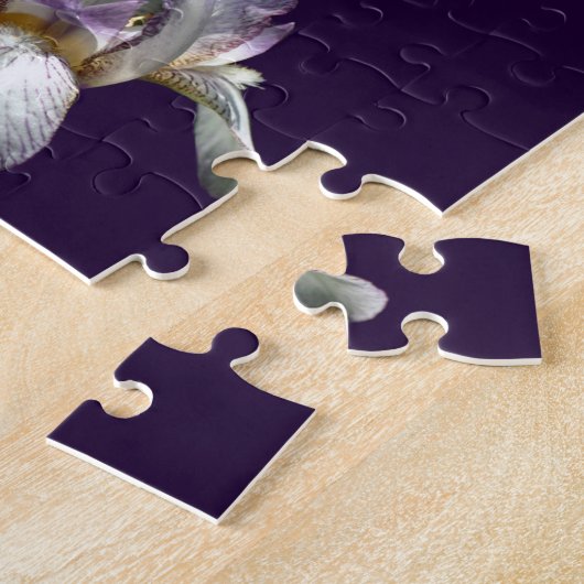 Miracles Happen Iris Flowers Inspirerend Legpuzzel (Zijkant)