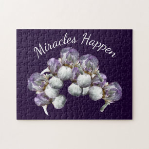 Miracles Happen Iris Flowers Inspirerend Legpuzzel