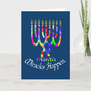 Miracles Happen Menorah Cards Feestdagen Kaart