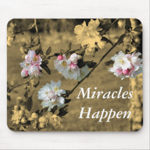 Miracles Happen Spring Blossom Inspirerend Muismat