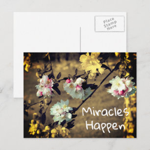 Miracles Happen Spring Blossom Inspirerend Post Briefkaart