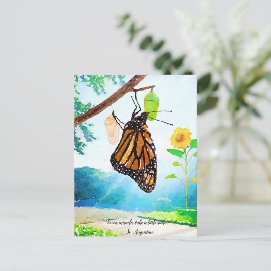 Miracles Monarch Butterfly Briefkaart (Staand voorkant)
