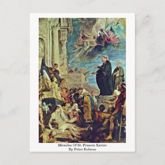 Miracles of St. Francis Xavier door Peter Rubens Briefkaart (Voorkant)