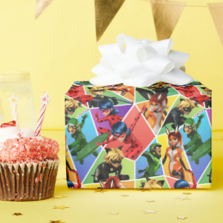 Miraculeus kleurrijk karakterpatroon cadeaupapier