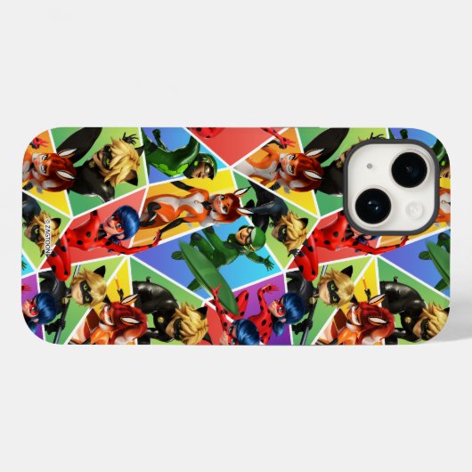 Miraculeus kleurrijk karakterpatroon Case-Mate iPhone case (Achterkant (horizontaal))