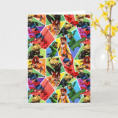 Miraculeus kleurrijk karakterpatroon kaart (Gele Bloem)