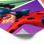 Miraculeus kleurrijk karakterpatroon poster (Hoek)