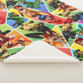 Miraculeus kleurrijk karakterpatroon sherpa deken (3/4)